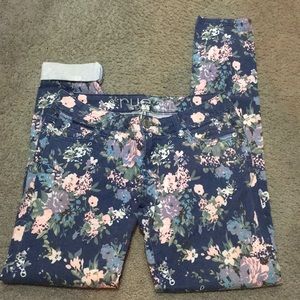 Floral skinny jeans